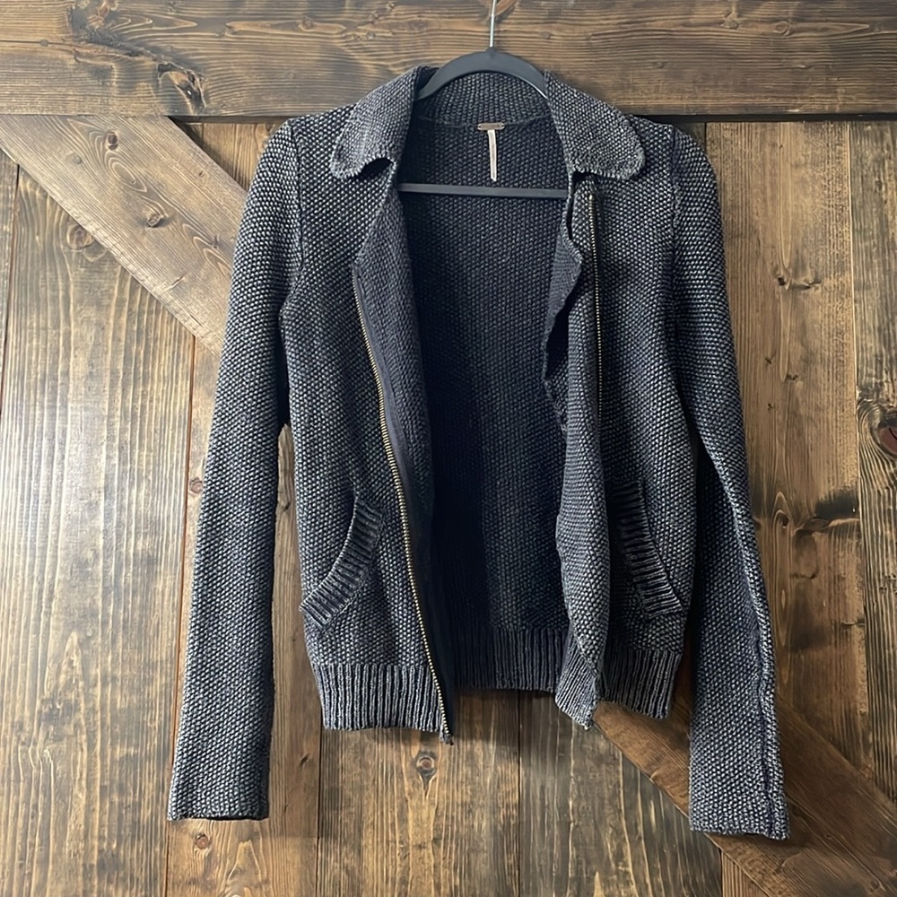 FREE PEOPLE Warm & Cool Knit Moto Jacket - Picture 5 of 13